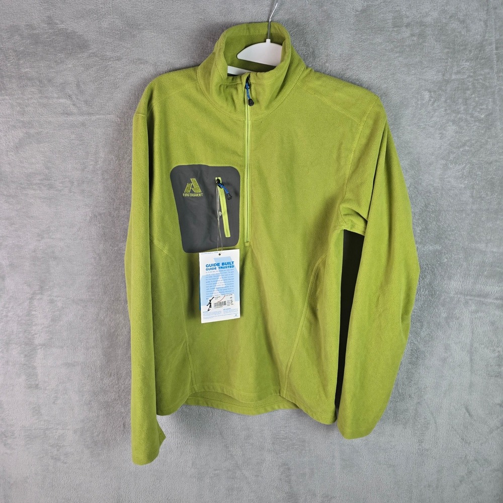 Eddie Bauer First Ascent Cloud Layer Fleece Pullover Kiwi Green Mens XS 5587